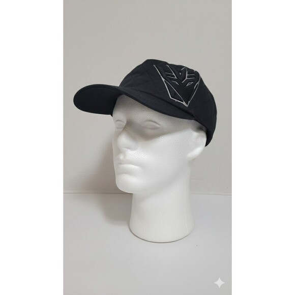 Black Quilted Decepticon Hat Transformers Snapback Geek Culture - Picture 7 of 7
